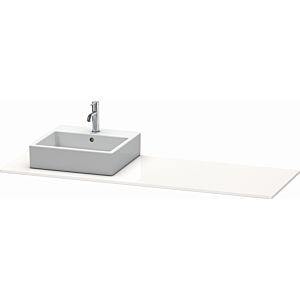 Duravit XSquare console XS060HL2222 160x55cm, with 2000 cutout, left, white high gloss