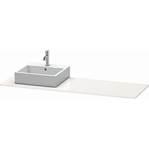 Duravit XSquare console XS060HL8585 160x55cm, with 2000 cutout, left, white high gloss