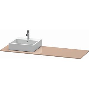 Duravit XSquare console XS060HL8686 160x55cm, with 2000 cutout, left, cappuccino high gloss