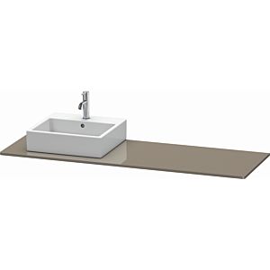 Duravit XSquare console XS060HL8989 160x55cm, with 2000 cutout, left, flannel gray high gloss