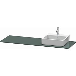Duravit XSquare console XS060HR3838 160x55cm, with 2000 cutout, right, Dolomiti Grey high gloss