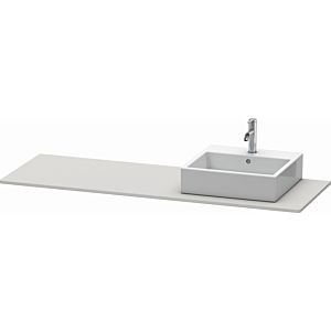 Duravit XSquare console XS060HR3939 160x55cm, with 2000 cut-out, right, Nordic white satin finish