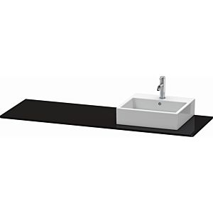 Duravit XSquare console XS060HR4040 160x55cm, with 2000 cutout, right, black high gloss