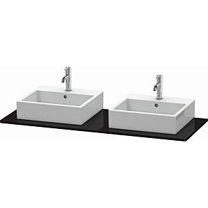 Duravit XSquare console XS063GB4040 140x55cm, with two cutouts, black high gloss