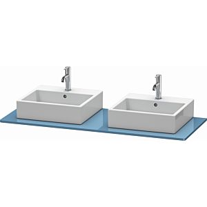 Duravit XSquare console XS063GB4747 140x55cm, with two cutouts, stone Blue high gloss