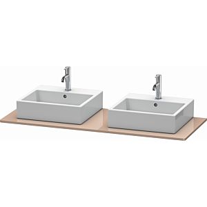 Duravit XSquare console XS063GB8686 140x55cm, with two cutouts, cappuccino high gloss