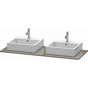 Duravit XSquare console XS063GB8989 140x55cm, with two cutouts, flannel gray high gloss