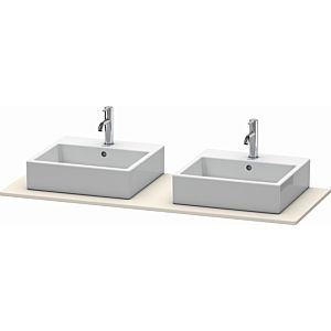 Duravit XSquare console XS063GB9191 140x55cm, with two cutouts, Taupe
