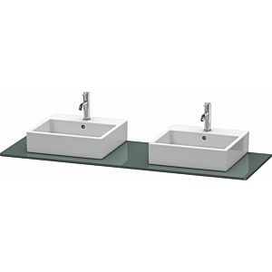 Duravit XSquare console XS063HB3838 160x55cm, with two cut-outs, Dolomiti Grey high gloss