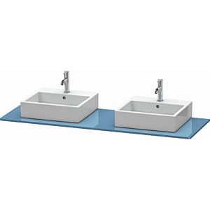 Duravit XSquare console XS063HB4747 160x55cm, with two cut-outs, Stone Blue high gloss