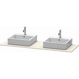 Duravit XSquare console XS063HB9191 160x55cm, with two cutouts, Taupe