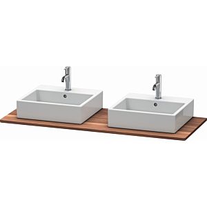 Duravit XSquare solid wood console XS064GB7777 140x55cm, with two cutouts, American walnut