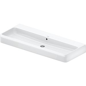 Duravit Qatego washbasin 2382122060 120x47cm, without tap hole, with overflow, tap hole bank, white high-gloss HygieneGlaze