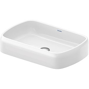 Duravit Qatego countertop basin 2384600079 60x40cm, without tap hole, overflow, tap hole bench, ground, white high gloss