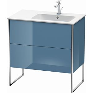 Duravit XSquare Duravit XSquare XS445204747 81x59.2x47.8cm, 2 pull-outs, basin on the right, stone Blue high gloss