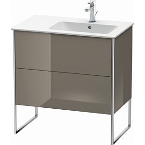 Duravit XSquare Duravit XSquare XS445208989 81x59.2x47.8cm, 2 pull-outs, basin on the right, flannel gray high gloss
