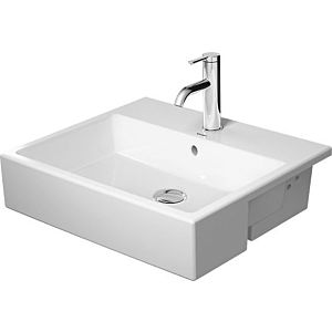 Duravit Vero Air lavabo semi-encastré 0382550060 blanc , 55x47cm, sans trou pour robinetterie, avec trop-plein