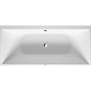 Duravit DuraSquare Rechteck-Badewanne 700427000000000 180 x 80 x 46 cm, Einbauversion links, 2 Rückenschrägen, weiß