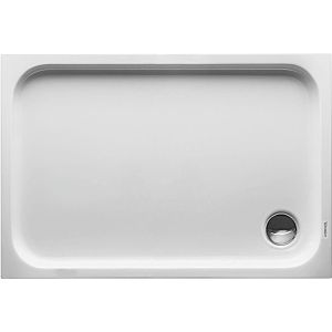 Duravit rectangular shower D-Code 720097000000001 in version, 1100 x 750 mm, white with anti-slip