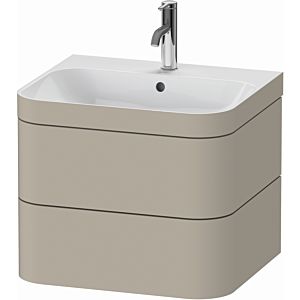 Duravit Happy D.2 Plus C-Bonded washbasin with vanity unit HP4635O60600E00 Taupe, 490x575x480mm, with 2 drawers, 1 tap hole