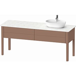 Duravit Luv vanity unit LU9563R5454 173.3x57x74.3cm, 2 pull-outs, standing, right, almond satin finish