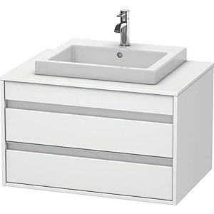 Ketho Duravit vasque KT675401818 80 x 55 cm, blanc mat, pour vasque centrale à encastrer, 2 tiroirs