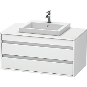Ketho Duravit vasque KT675501818 100 x 55 cm, blanc mat, pour vasque centrale à encastrer, 2 tiroirs