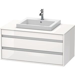 Ketho Duravit vasque KT675502222 100 x 55 cm, blanc brillant, pour lavabo encastré au milieu, 2 tiroirs