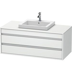 Ketho Duravit vasque KT675601818 120 x 55 cm, blanc mat, pour vasque à encastrer au milieu, 2 tiroirs