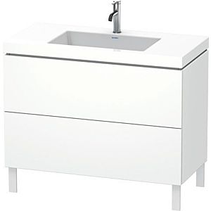 Duravit L-Cube vanity unit LC6938O1818 100 x 48 cm, 2000 tap hole, matt white, 2 pull-outs, floor-standing