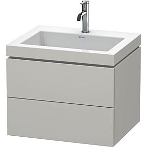 Duravit L-Cube vanity unit LC6926O0707 60 x48 cm, 2000 tap hole, concrete gray matt, 2 drawers