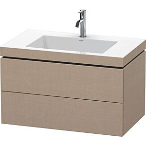 Duravit L-Cube vanity unit LC6927O7575 80 x 48 cm, 2000 tap hole, linen, 2 drawers