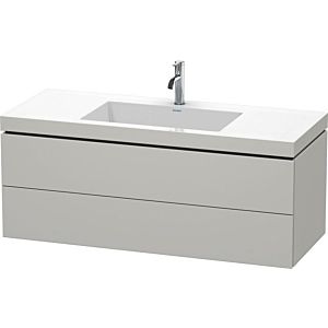 Duravit L-Cube vanity unit LC6929O0707 120 x 48 cm, 2000 tap hole, concrete gray matt, 2 drawers