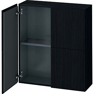 Duravit L-Cube Halbhochschrank LC116701616 70x24,3x80cm, 2 Türen, Eiche schwarz