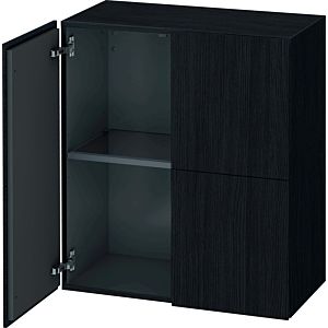 Duravit L-Cube Halbhochschrank LC117701616 70x36,3x80cm, 2 Türen, Eiche schwarz