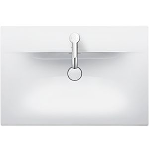 Duravit Viu furniture washbasin 23447300001 73x49cm, white WonderGliss, with 2000 tap hole, with overflow, with tap platform