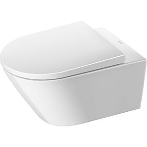 Duravit D-Neo wall-mounted washdown toilet 25770900001 rimless, Durafix included, white wondergliss