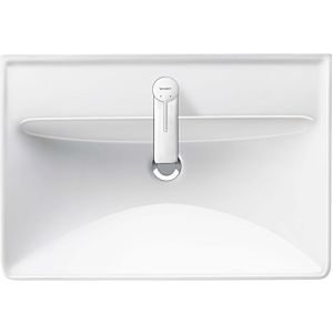Duravit D-Neo washbasin 23666500001 65cm, white wondergliss, with tap hole and overflow