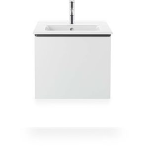 Duravit Me by Starck lavabo pour meuble 23365300601 53 x 43 cm, blanc WonderGliss, sans trou pour robinetterie, avec trop-plein, avec banc pour robinetterie
