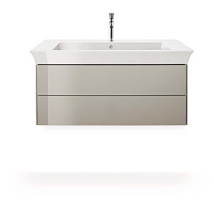 Duravit White Tulip vanity unit WT43420H3H3 98.4 x 45.8 cm, Taupe high gloss, wall-hung, 2 drawers