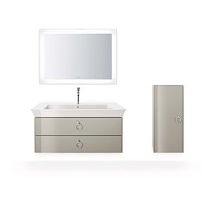 Duravit White Tulip vanity unit WT43520H3H3 98.4 x 45.8 cm, Taupe high gloss, wall-hung, 2 drawers with handle