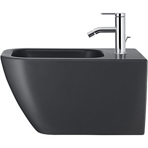 Duravit Happy D.2 wall Bidet 2258151300 35.5 x 54 cm, with tap hole, with overflow, with tap platform, anthracite matt