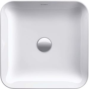Duravit Cape Cod washbasin 23404326001 43x43cm, without tap hole, overflow, tap hole bench, white/ Weiß Seidenmatt WonderGliss