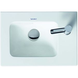 Duravit Me by Starck Möbel-Handwaschbecken 0723433241 43 x 30 cm, mit Hahnloch, ohne Überlauf, mit Hahnlochbank, weiß seidenmatt