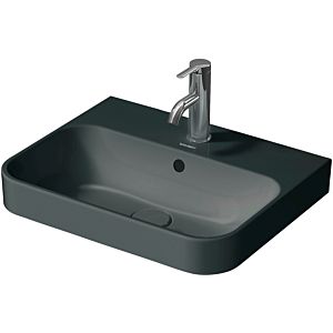 Duravit Happy D.2 lavabo 23605013001 50 x 40 cm, sol, 2000 trou de coulée, avec trop - plein, de robinetterie, anthracite mat WonderGliss