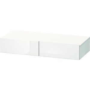 DuraStyle Duravit match0 DS827000718 100 x 44 cm, 2 tiroirs, gris béton / blanc mat, avec support console