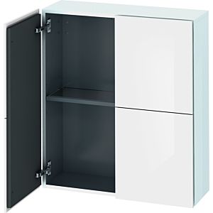 Duravit L-Cube Halbhochschrank LC116702222 70x24,3x80cm, 2 Türen, weiß hochglanz