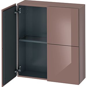 Duravit L-Cube medium tall cabinet LC116708686 70x24.3x80cm, 2 doors, cappuccino high gloss