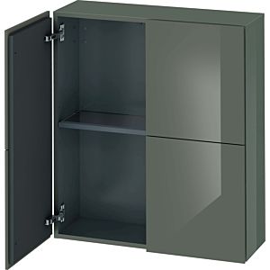 Duravit L-Cube Halbhochschrank LC116708989 70x24,3x80cm, 2 Türen, flannel grey hochglanz