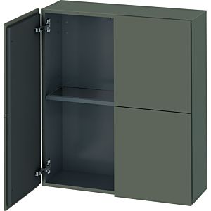 Duravit L-Cube Halbhochschrank LC116709090 70x24,3x80cm, 2 Türen, flannel grey seidenmatt